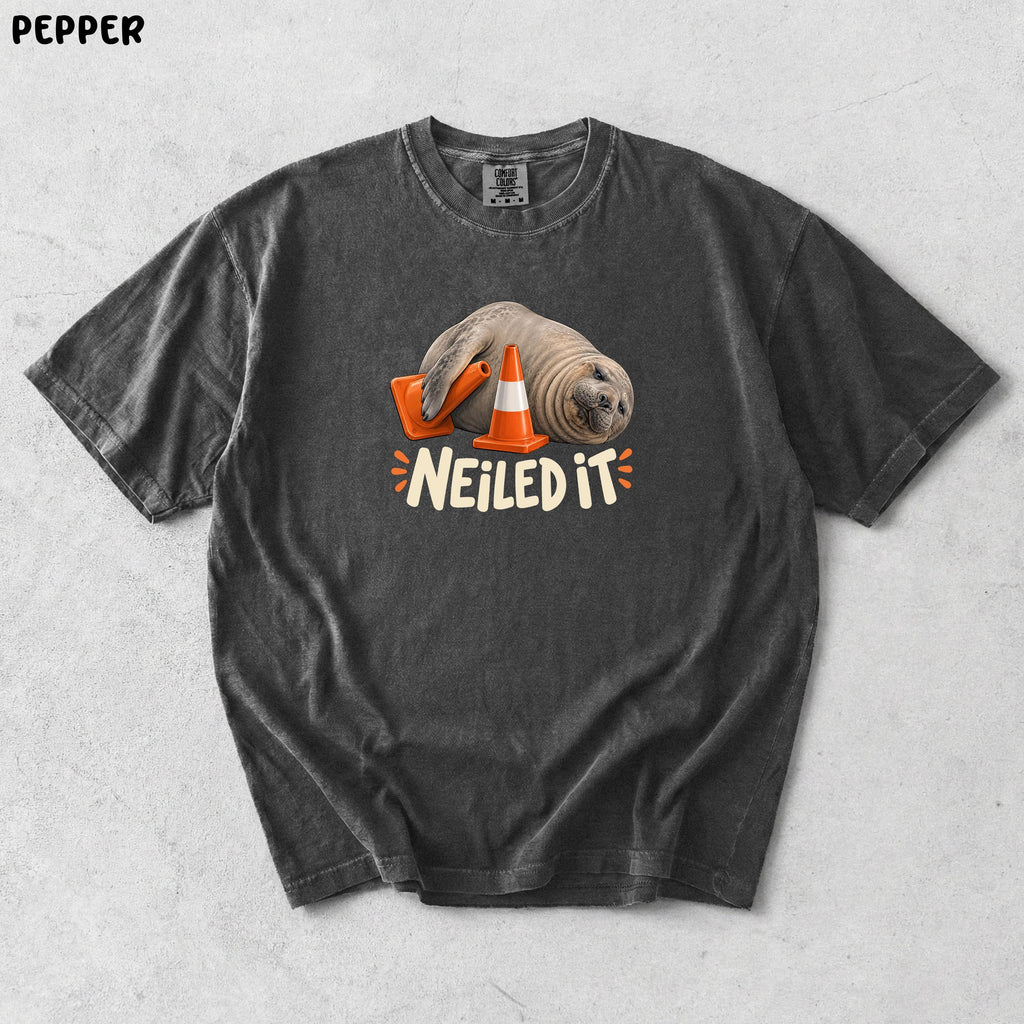 Comfort Colors Neil The Seal HFN Shirt Funny Elephant Seal Meme Tee Tasmania Animal Pun Neiled It Unisex t-shirt
