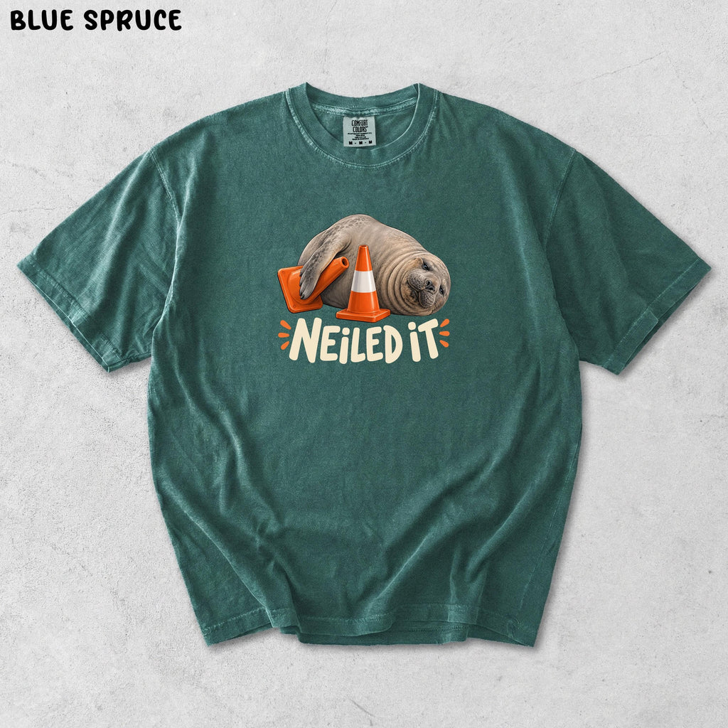 Comfort Colors Neil The Seal HFN Shirt Funny Elephant Seal Meme Tee Tasmania Animal Pun Neiled It Unisex t-shirt
