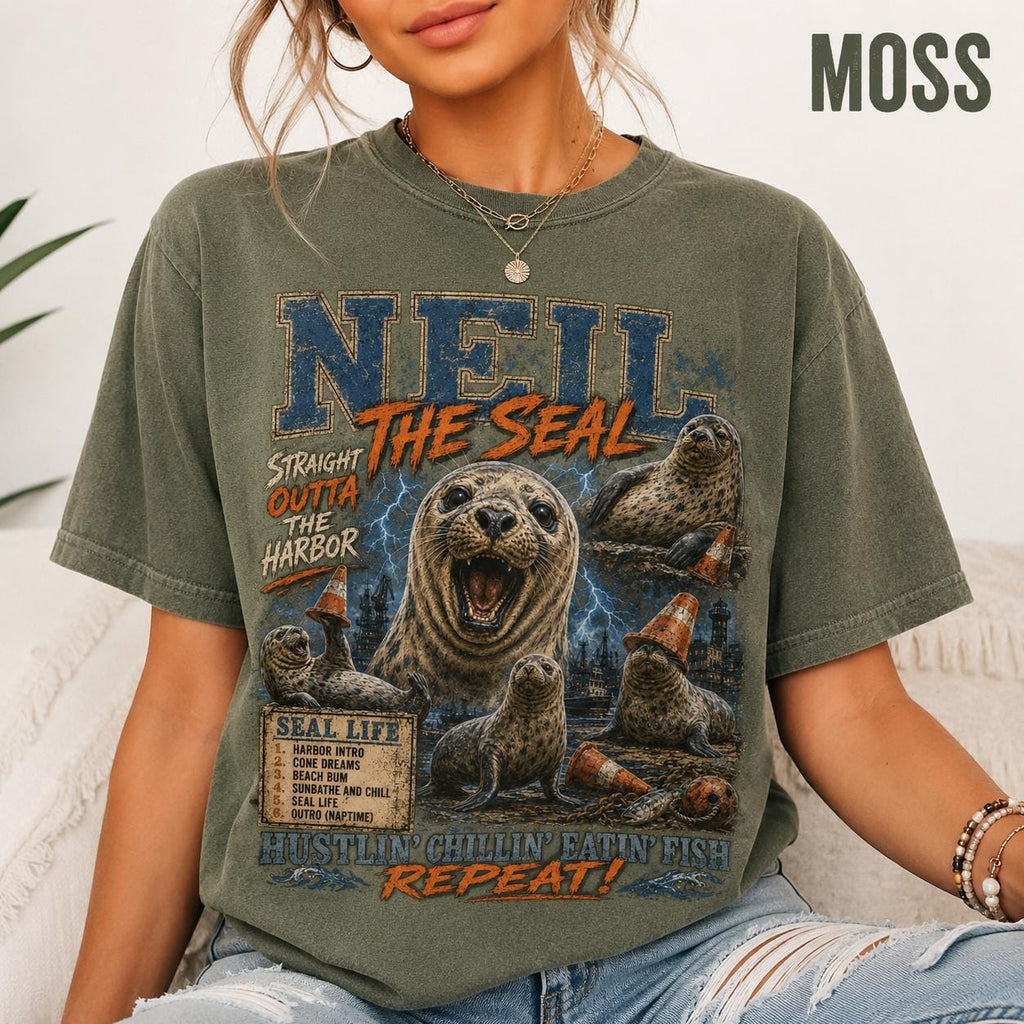 Comfort Colors Neil the Seal HFN Shirt Funny Elephant Seal Graphic Tee Tasmania Wildlife Shirt Marine Life Souvenir Gift