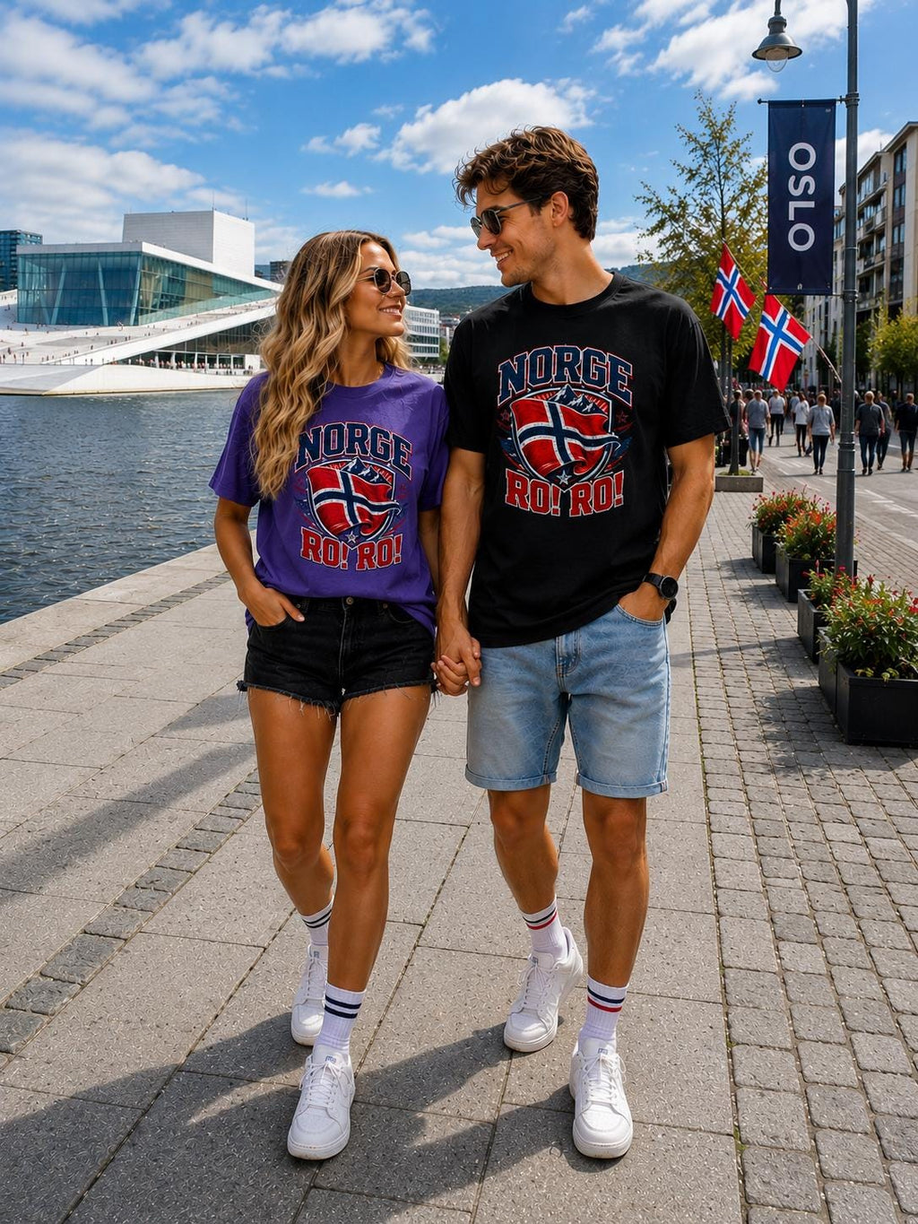 NORGE RO! RO! Norway Flag HFN Shirt Norwegian Pride Tee Norge Football Fan T-Shirt Viking Nordic Supporter Gift Grunge Norway Tee Men's Gift