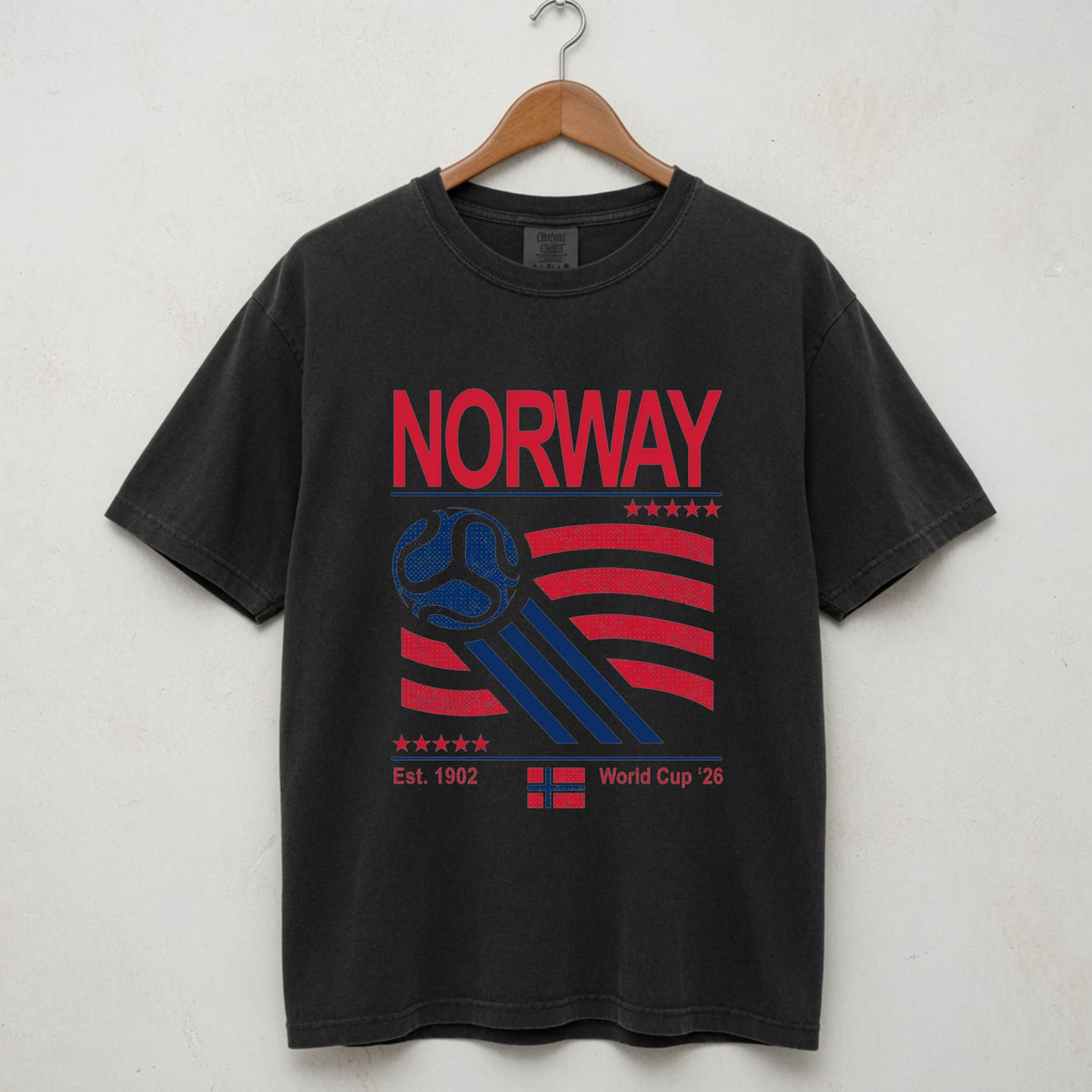 Norway World Cup HFN Shirt | Retro Norway Football Fan Tee | Landslaget Soccer Gift | Comfort Colors + Softstyle
