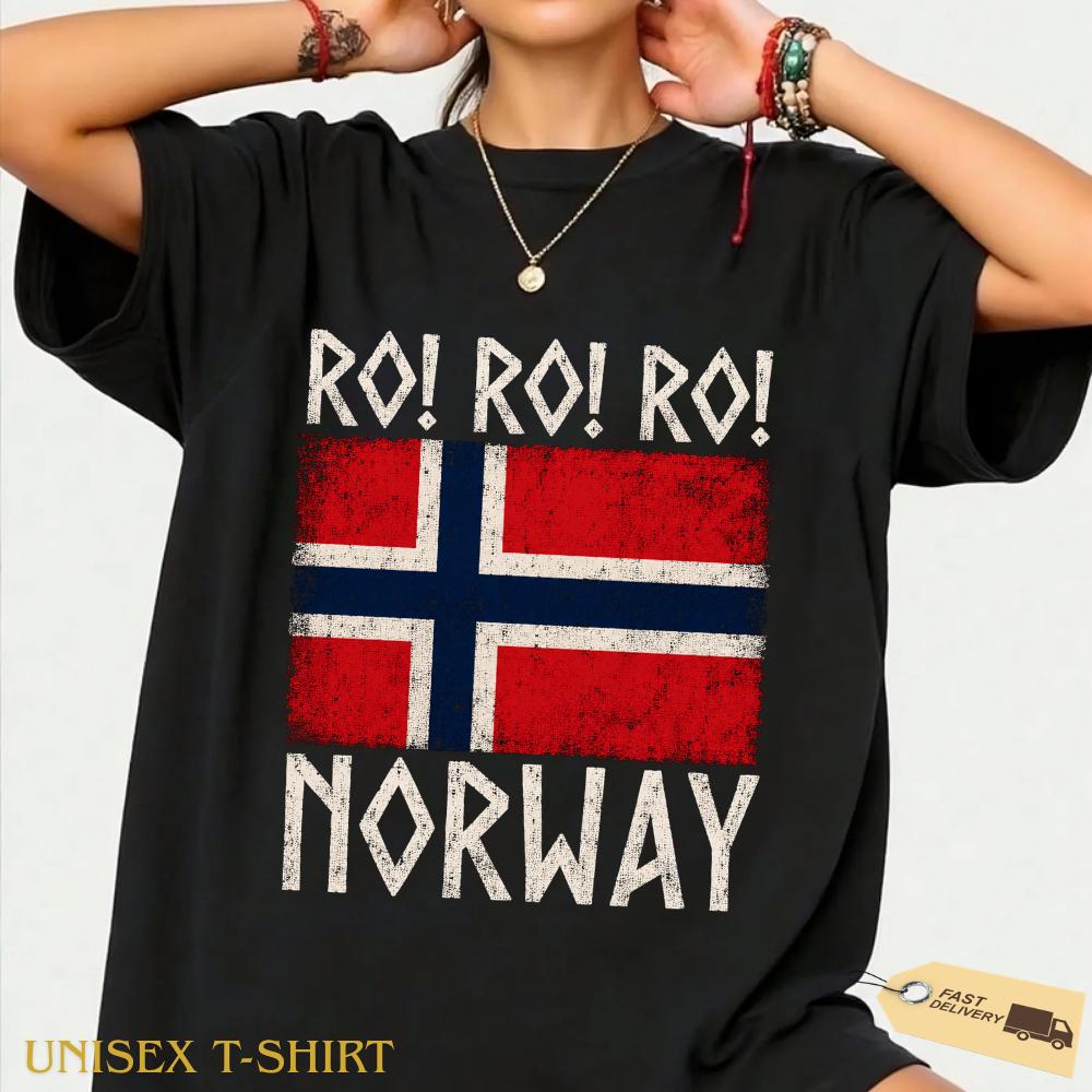 Row Norwegian Viking Norway Flag Culture Row Country HFN T-Shirt Norwegian Rower Gift Viking Heritage Graphic Tee