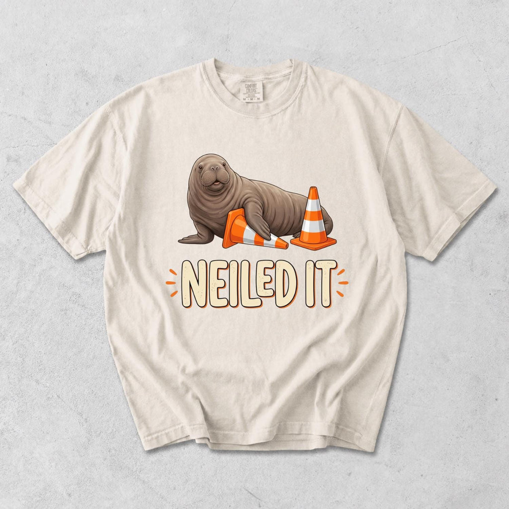 Comfort Colors Neil The Seal HFN Shirt  Funny Elephant Seal Meme Tee Neiled It Ocean Animal Joke Gift for Seal Lovers