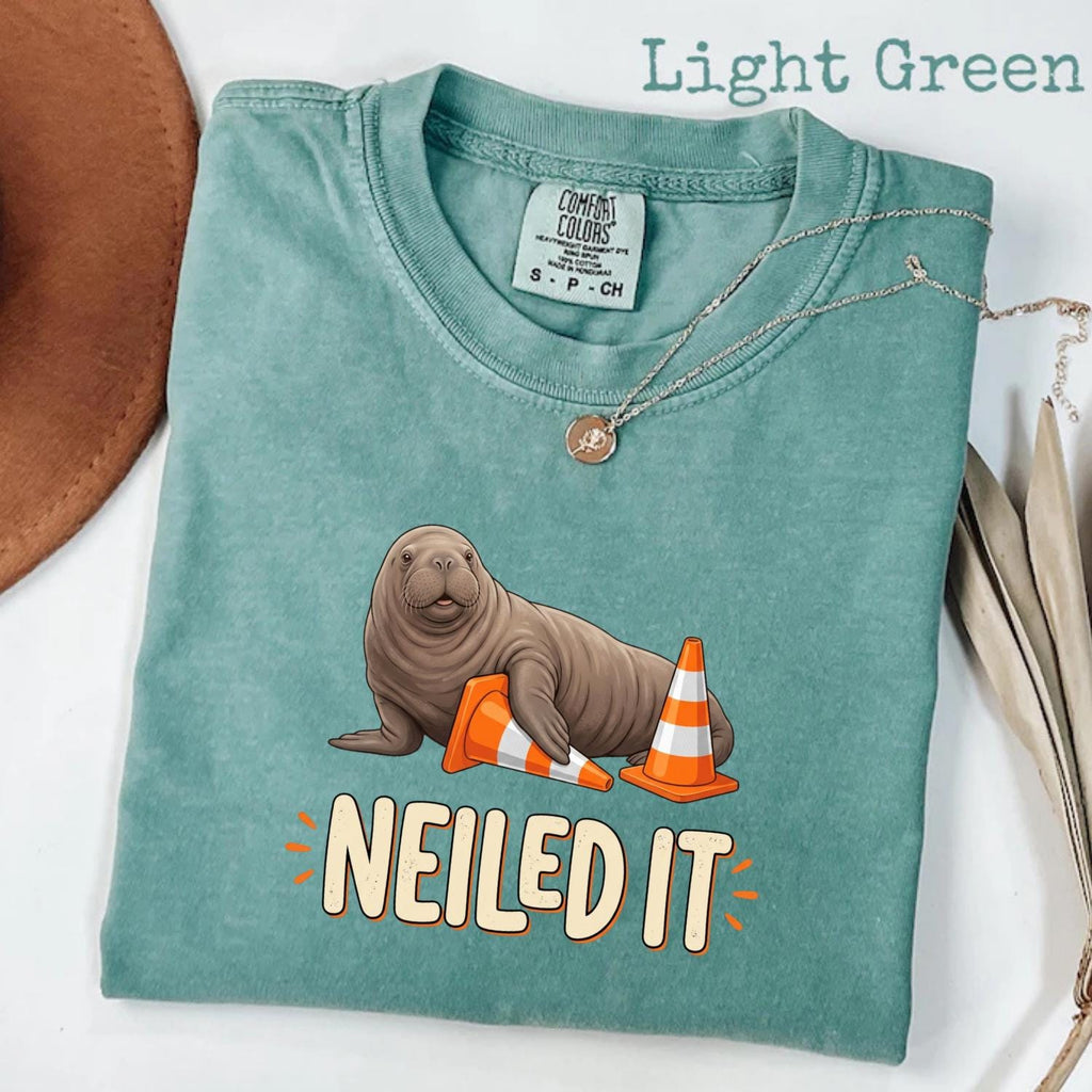 Comfort Colors Neil The Seal HFN Shirt  Funny Elephant Seal Meme Tee Neiled It Ocean Animal Joke Gift for Seal Lovers