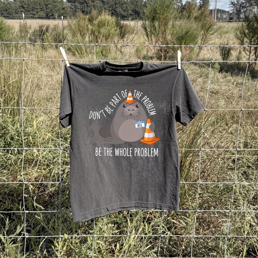Comfort Colors Neil The Seal Graphic T-shirts Neil Problem HFN Tshirt Tasmania Seal Shirt Elephant Seal T-shirt