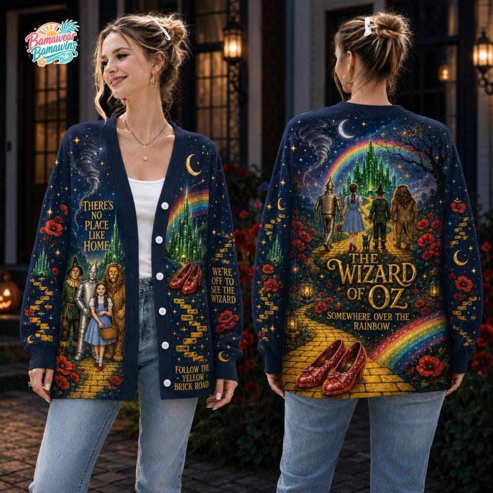 The Wizard of Oz Cardigan HG , Movie Fan Gift for Her, Halloween 2026, Spooky Season Gift for Her, Cardigan HG  Halloween Gift