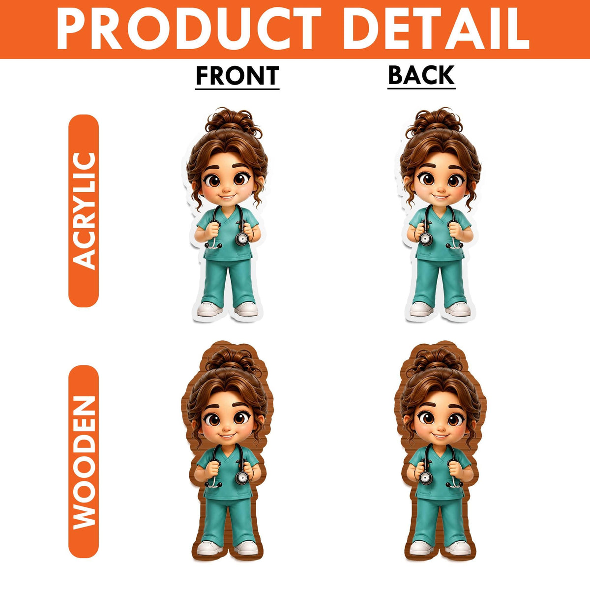 Personalized Healthcare Hero Advent Calendar HG: Custom Photo Nurse Blind Box 24 Charms
