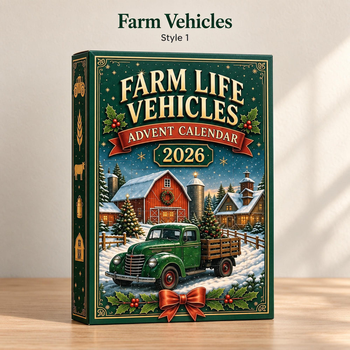 Farm Vehicle Advent Calendar HG 2026, Mini Tractors and Trucks, Christmas Countdown Gift