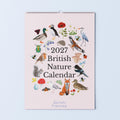 2027 British Nature Wall Calendar – Illustrated Nature charts, Monthly Planner (A4)