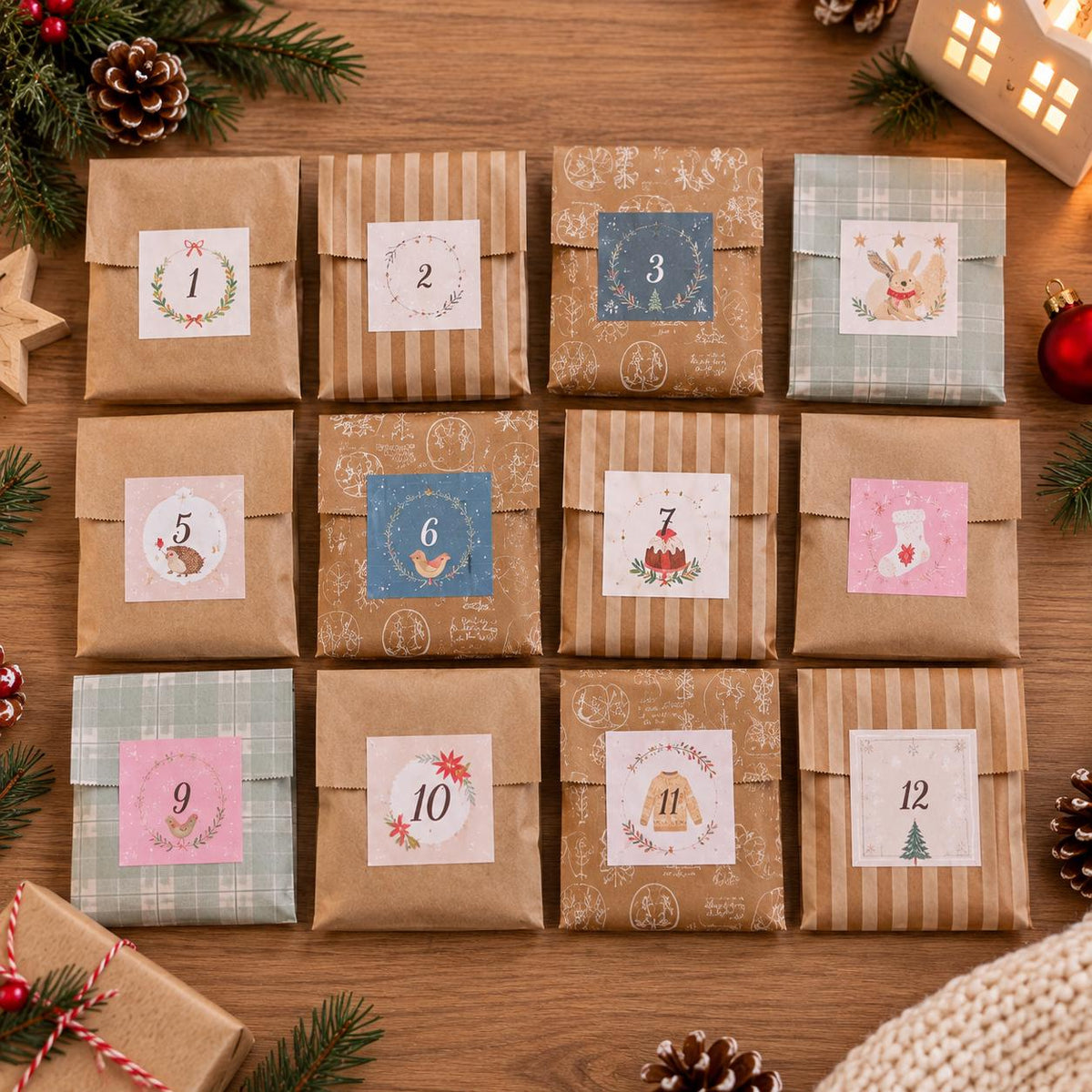 Advent Calendar HG 2026, Kawaii Japanese Advent Calendar HG, Snacks, Matcha, Stationery and Stickers Advent Calendar HG Filler, Christmas Gift Box