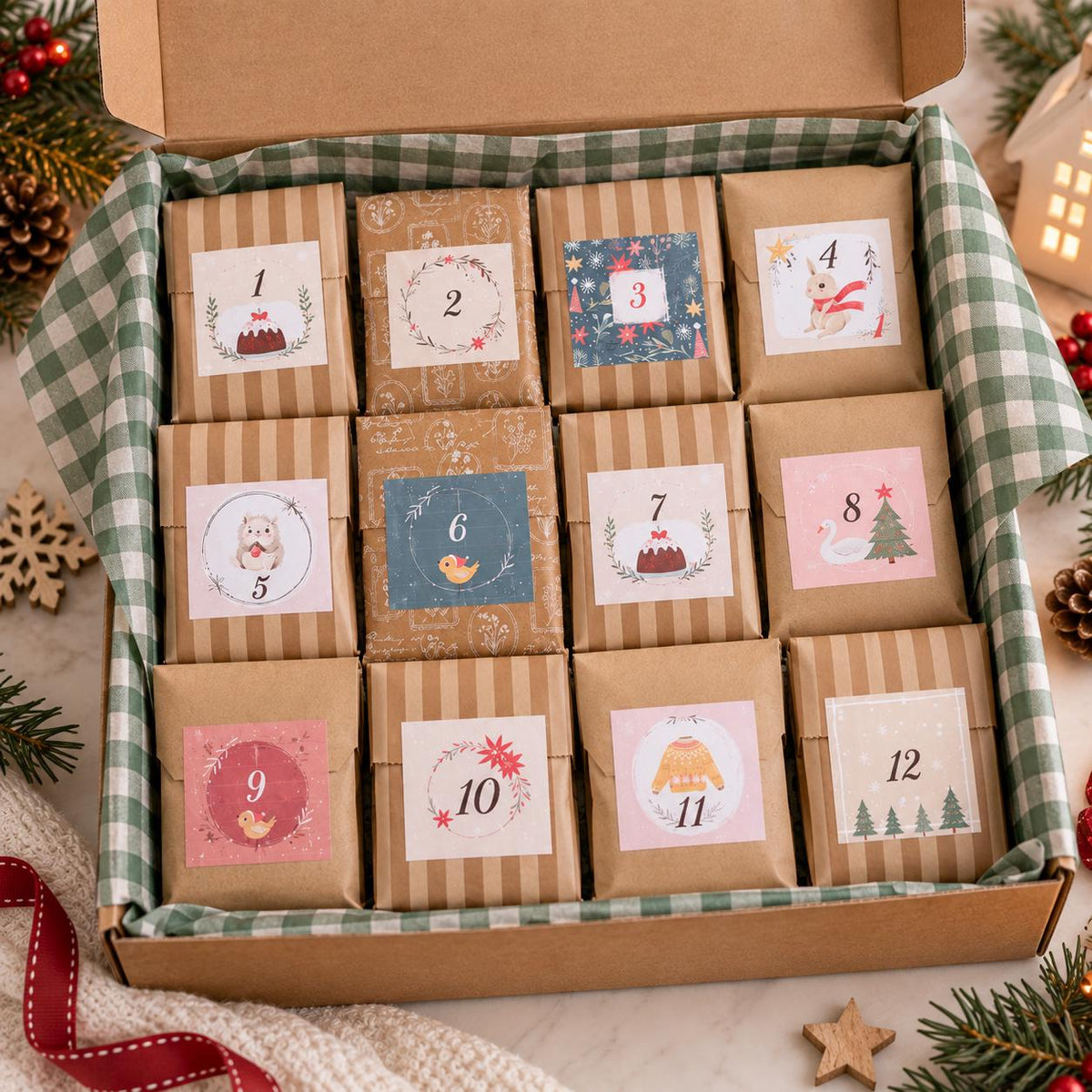 Advent Calendar HG 2026, Kawaii Japanese Advent Calendar HG, Snacks, Matcha, Stationery and Stickers Advent Calendar HG Filler, Christmas Gift Box