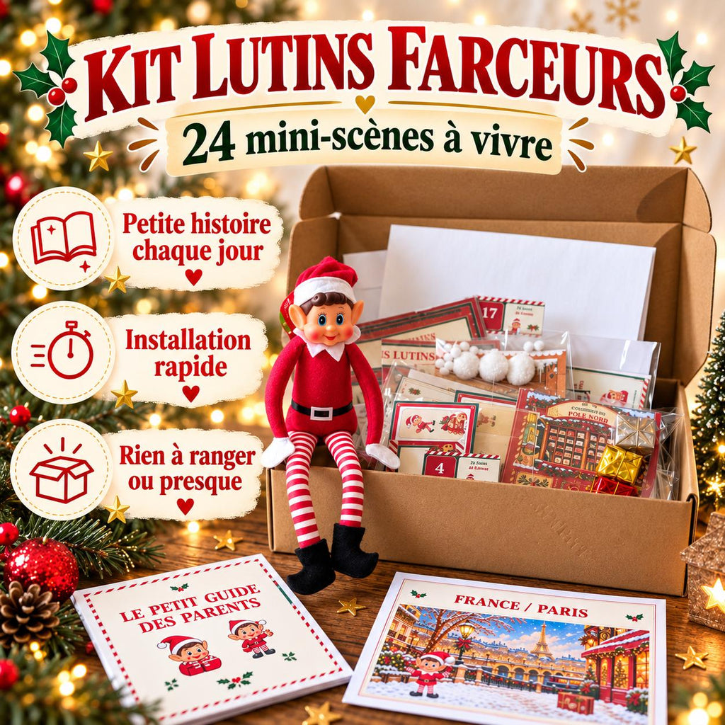 Christmas Mischief Elf Kit – 24 Ready-to-Set-Up Pranks, Mini-Scenes and Advent Calendar HG