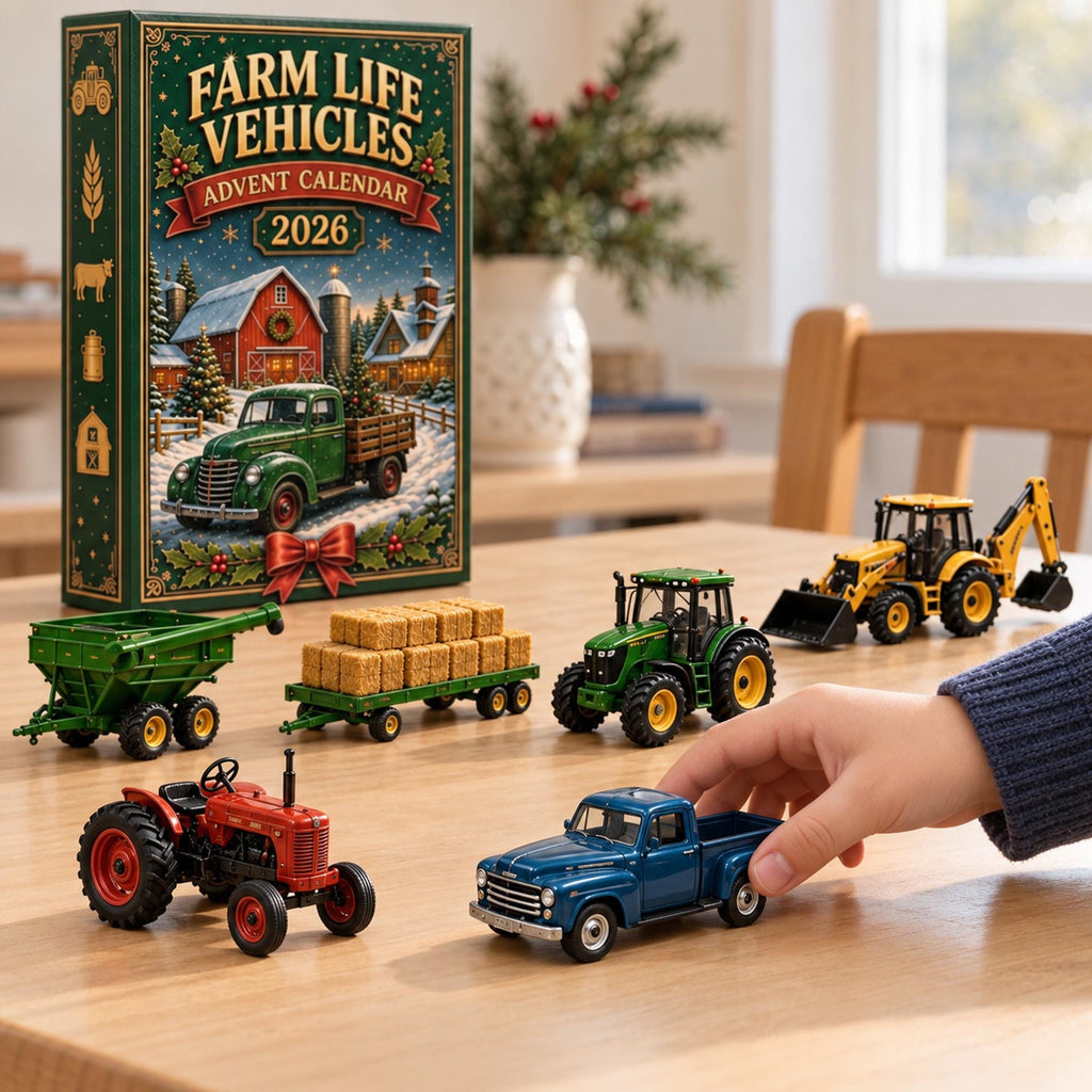 Farm Vehicle Advent Calendar HG 2026, Mini Tractors and Trucks, Christmas Countdown Gift