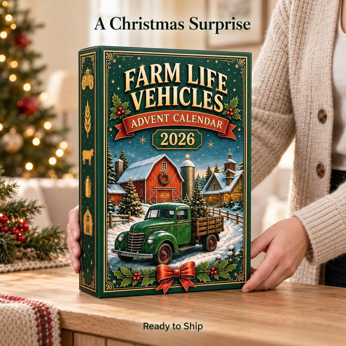 Farm Vehicle Advent Calendar HG 2026, Mini Tractors and Trucks, Christmas Countdown Gift