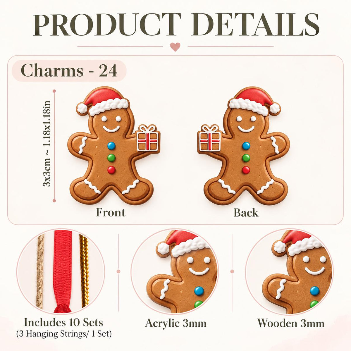 Nurse Advent Calendar HG 2026, 24 Days Christmas Countdown, Nurse Christmas Gift, RN Nursing Gift, Medical Acrylic Ornament Set