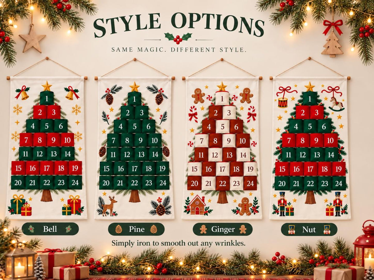 Personalized Christmas Advent Calendar HG, 24 Pocket Nutcracker Wall Hanging with Custom Name, Reusable Canvas Holiday Countdown Decor for Kids