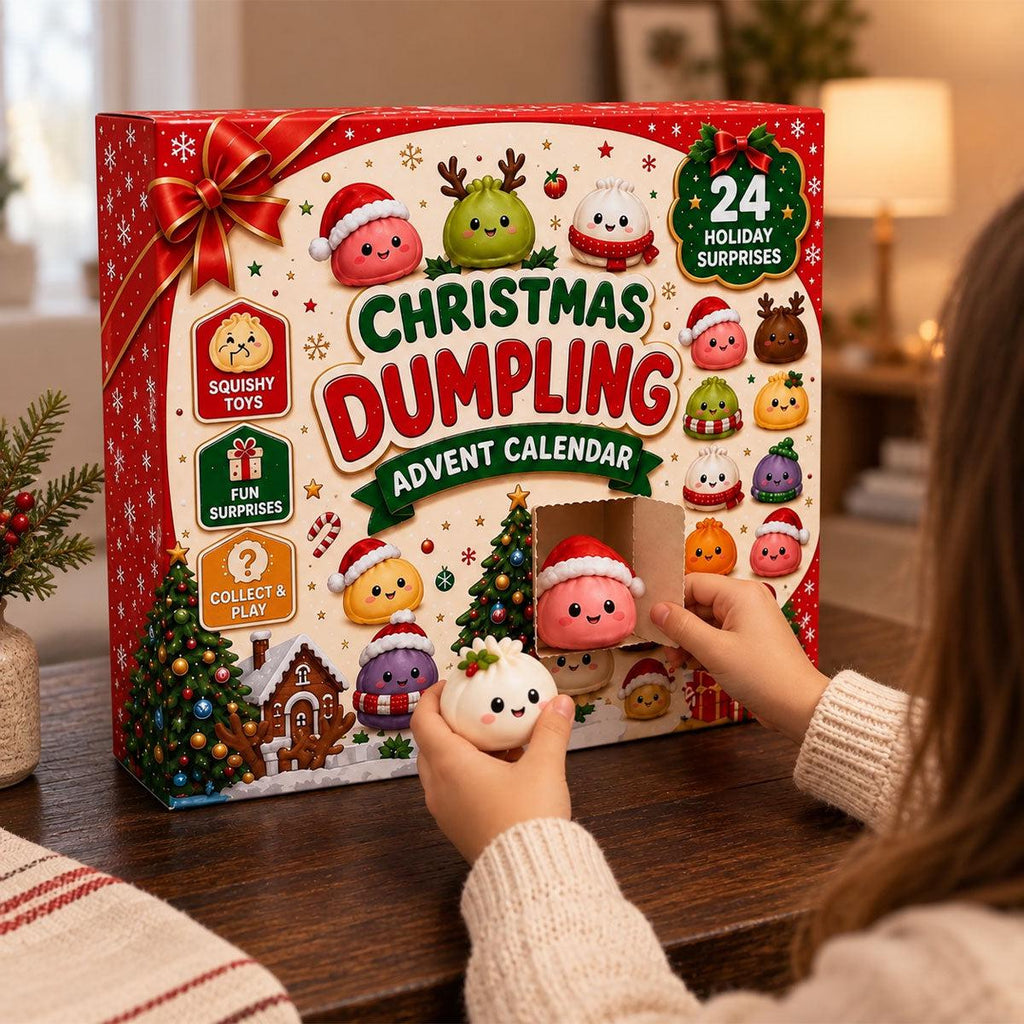 Dumpling Squishy Advent Calendar HG, 24 Day Christmas Countdown, Mini Squishy Fidget Toys, Kids Christmas Gift, Stocking Stuffer, Holiday Gift