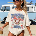 July 4th 1776 National L3N Champions Funny T-Shirt, America 250th Anniversary Oversized Tee, Distressed Americana