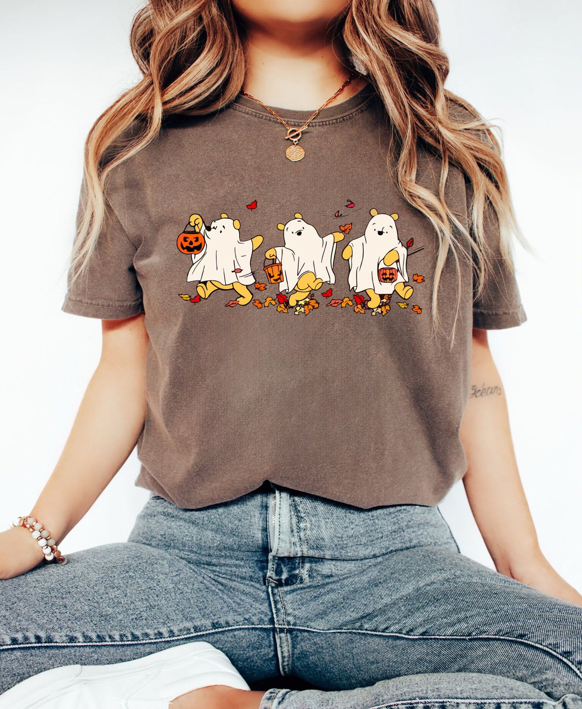 Comfort Colors L3N Retro Pooh Ghost Halloween Shirt, Winnie The Pooh Halloween Shirt, Spooky Season Shirt, Pooh Shirt, Cute Fall Shirt