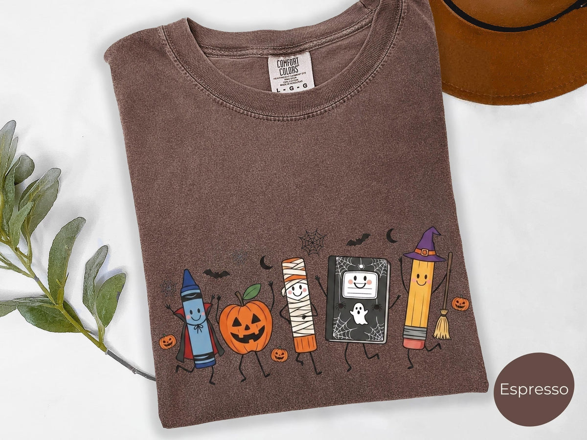 Halloween Teacher L3N Shirt, Comfort Colors Funny Teacher Life Shirt, Back To School Gift, Preschool Teacher School Supplies T-shirt, Spooky Tee