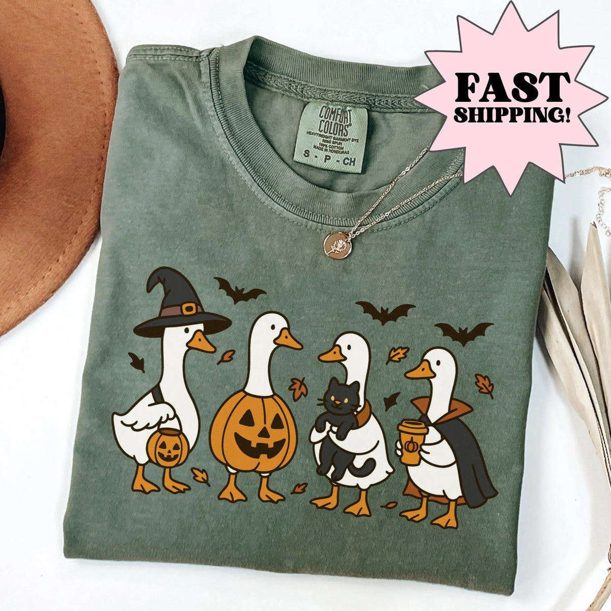 Comfort Colors Halloween L3N Shirt Goose Shirt Halloween Ghost Shirt Silly Goose Shirt Fall Shirt Spooky Shirt, Pumpkin Costume Shirt