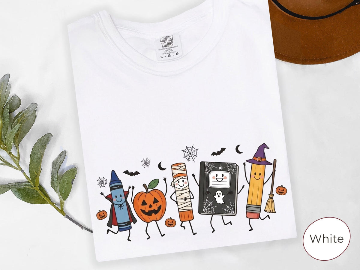 Halloween Teacher L3N Shirt, Comfort Colors Funny Teacher Life Shirt, Back To School Gift, Preschool Teacher School Supplies T-shirt, Spooky Tee
