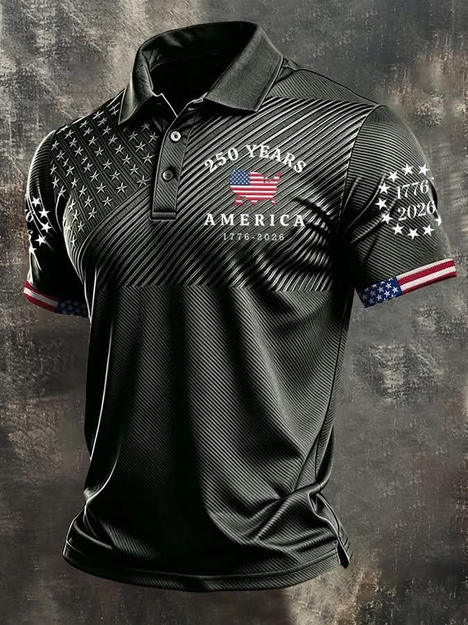America 250 Years Patriotic Golf Shirt HG   250th Anniversary Men's Polo Shirt  4th Of July Golf Shirt HG s For Men