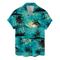 Retro Mens Hawaiian Shirt L3N: Summer Beach Aloha, Short Sleeve