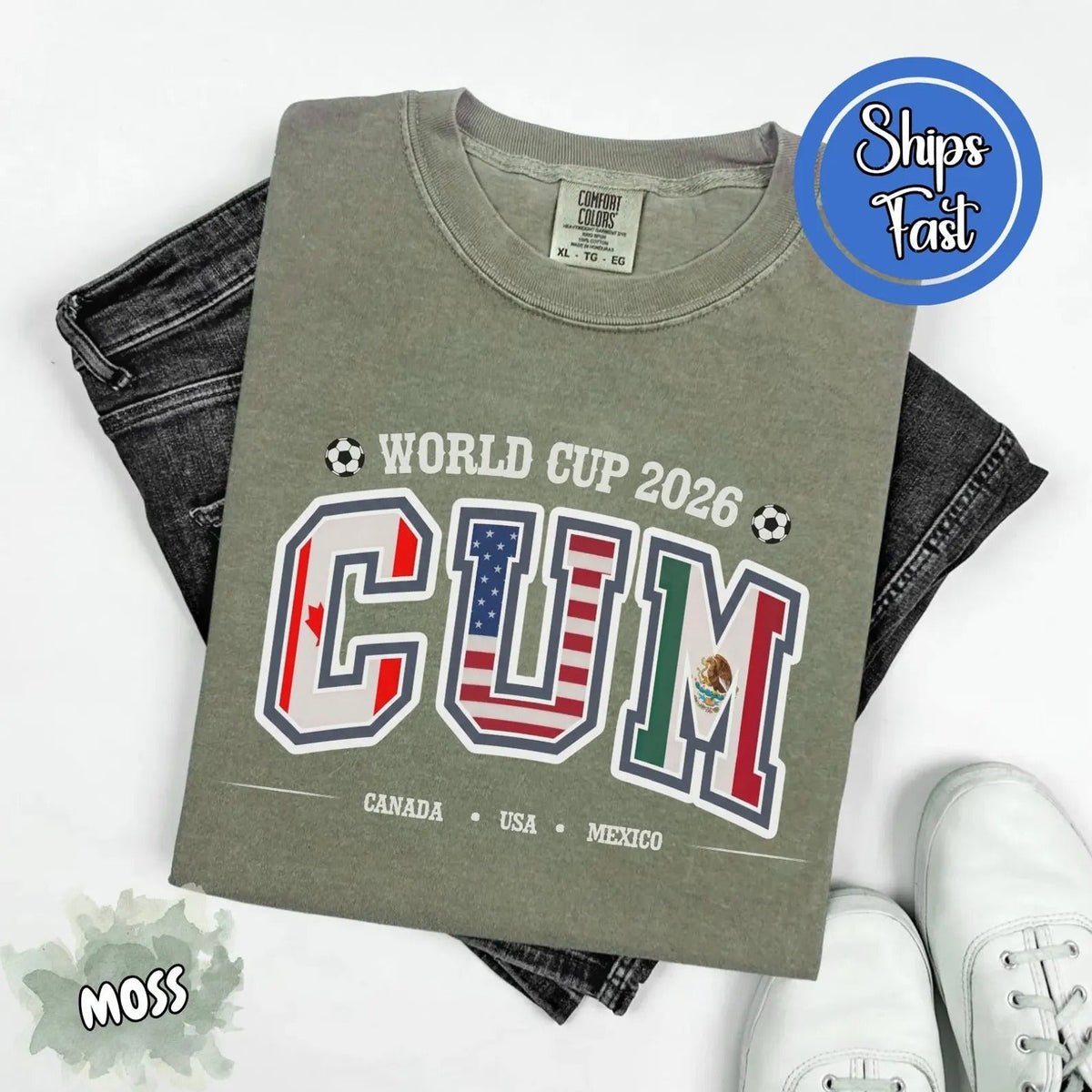 Comfort Colors® CANADA USA MEXICO L3N Shirt, Funny Host Nations Tee, World Cup 2026 T-Shirt