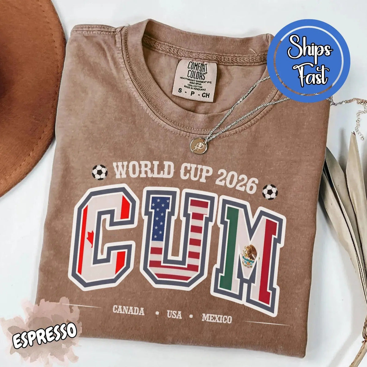 Comfort Colors® CANADA USA MEXICO L3N Shirt, Funny Host Nations Tee, World Cup 2026 T-Shirt