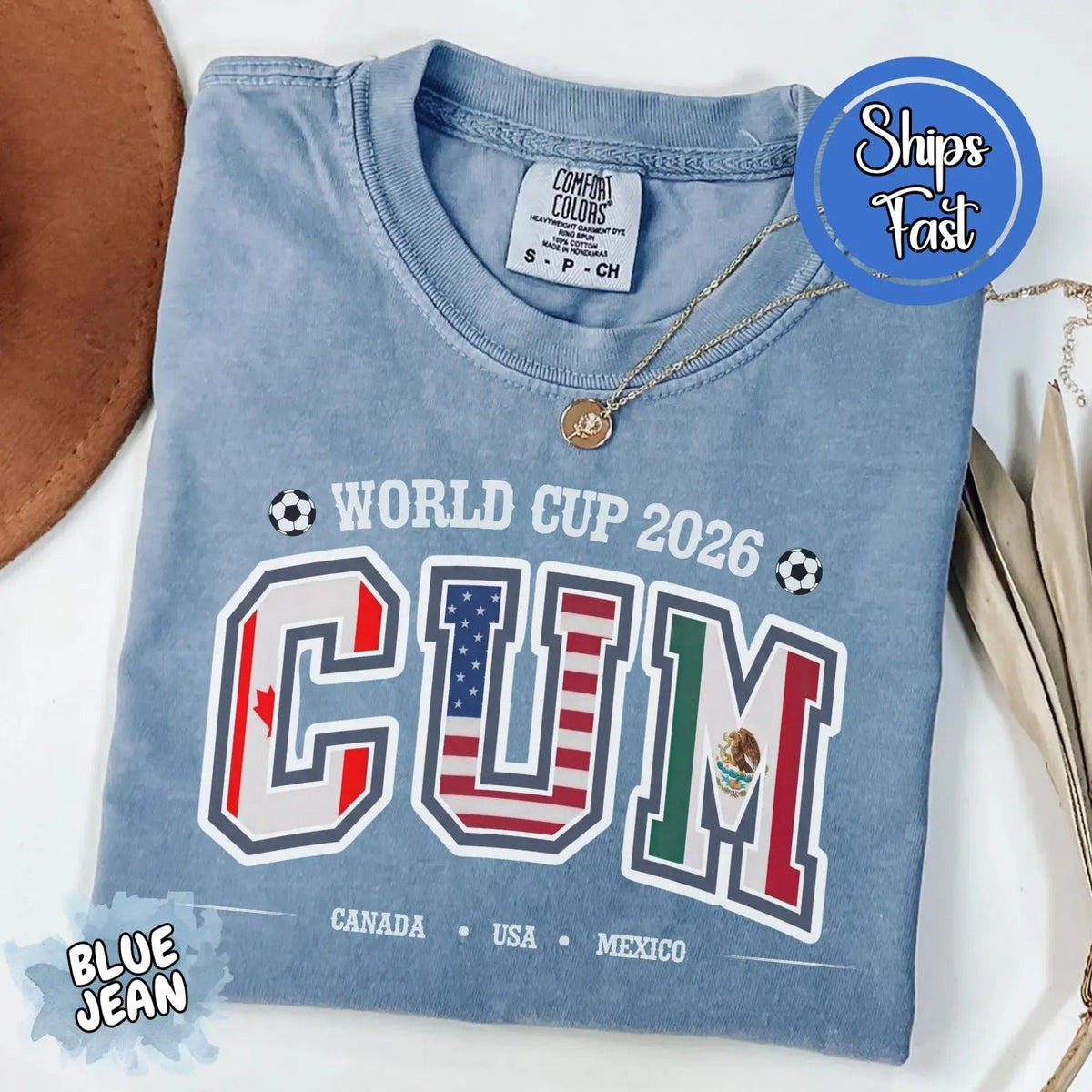 Comfort Colors® CANADA USA MEXICO L3N Shirt, Funny Host Nations Tee, World Cup 2026 T-Shirt