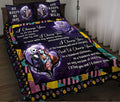 Nightmare Before Christmas Gift Halloween Gift The Nightmare Before Christmas Jack Skellington And Sally He Keeps Me Wilds SHe Keeps Me Safe Xmas Gift Bedding Set HG - US QUEEN