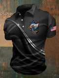 Stars And Stripes 250th Anniversary Polo Men's USA flag eagle tops 4th Of July Shirt HG