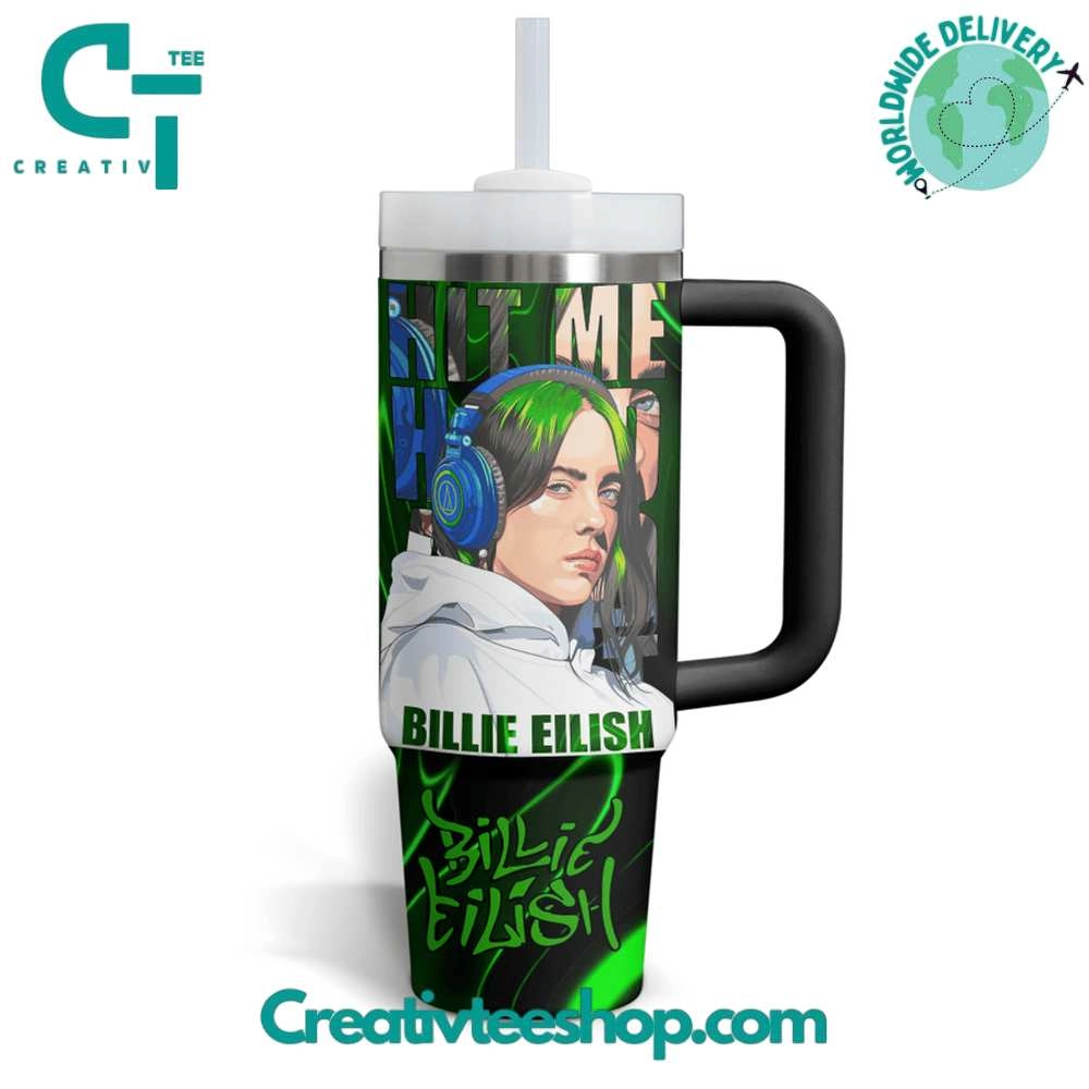 Billie Eilish Custom Name Gift for Her, Him on Birthday Xmas 30oz or 40oz Tumbler LN