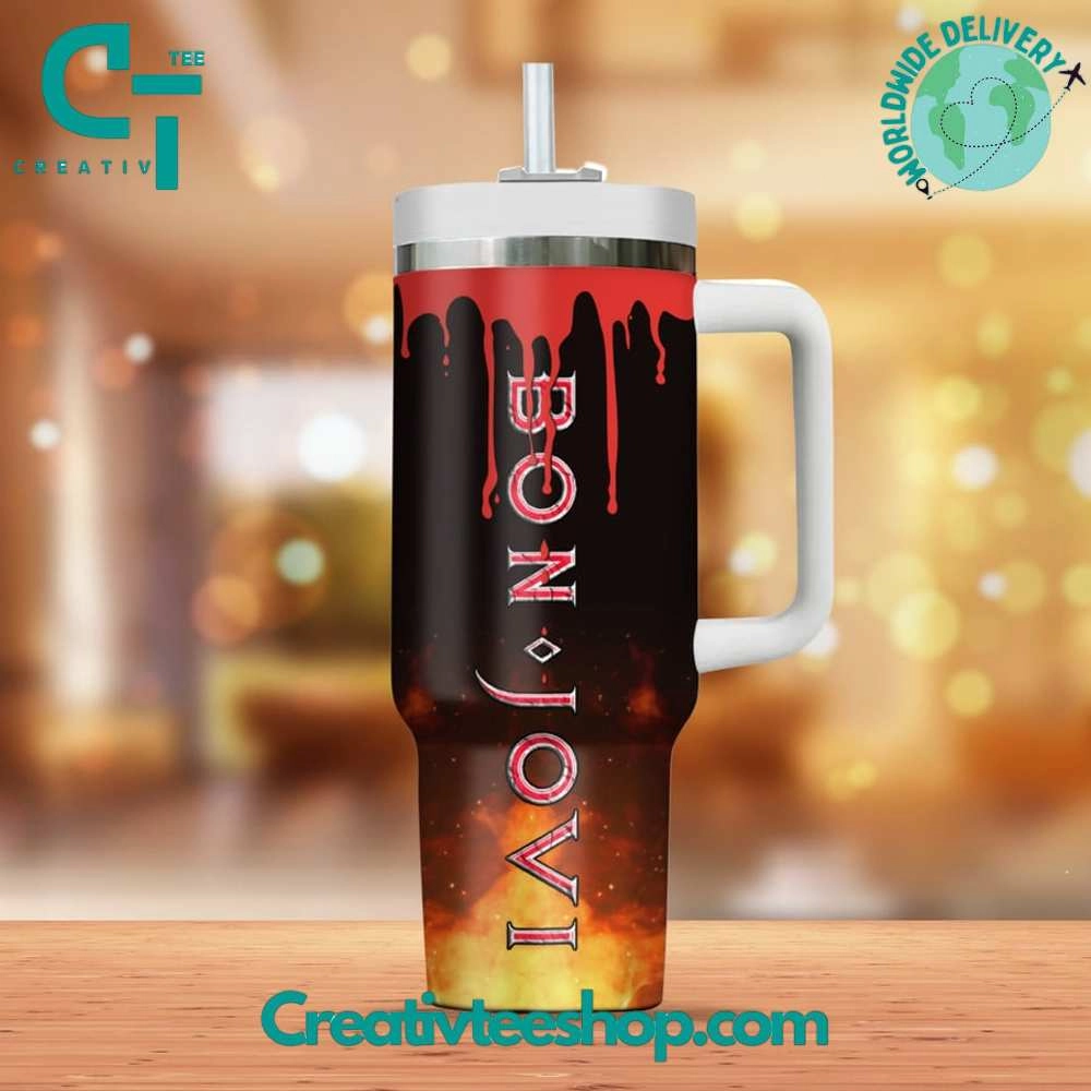 Bon Jovi Band Gift for Her, Him on Birthday Xmas 30oz or 40oz Tumbler LN