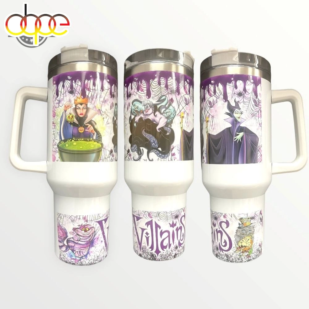 Disney Villains 30oz or 40oz Quencher Tumbler Gift for her Him Birthday Gift LN Cup Witch Disney Wizard Gift