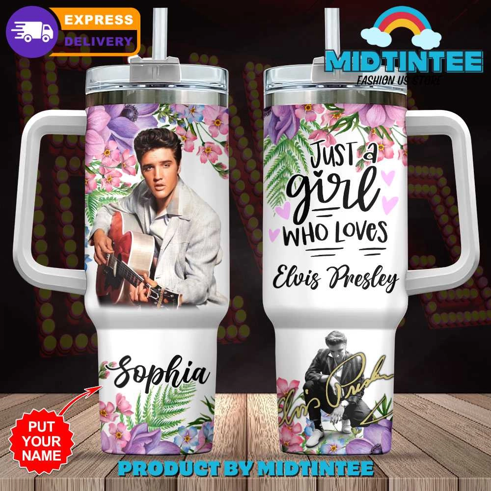 Elvis Presley Custom Name Birthday Xmas Gift For Her Him 30oz or 40oz Tumbler LN