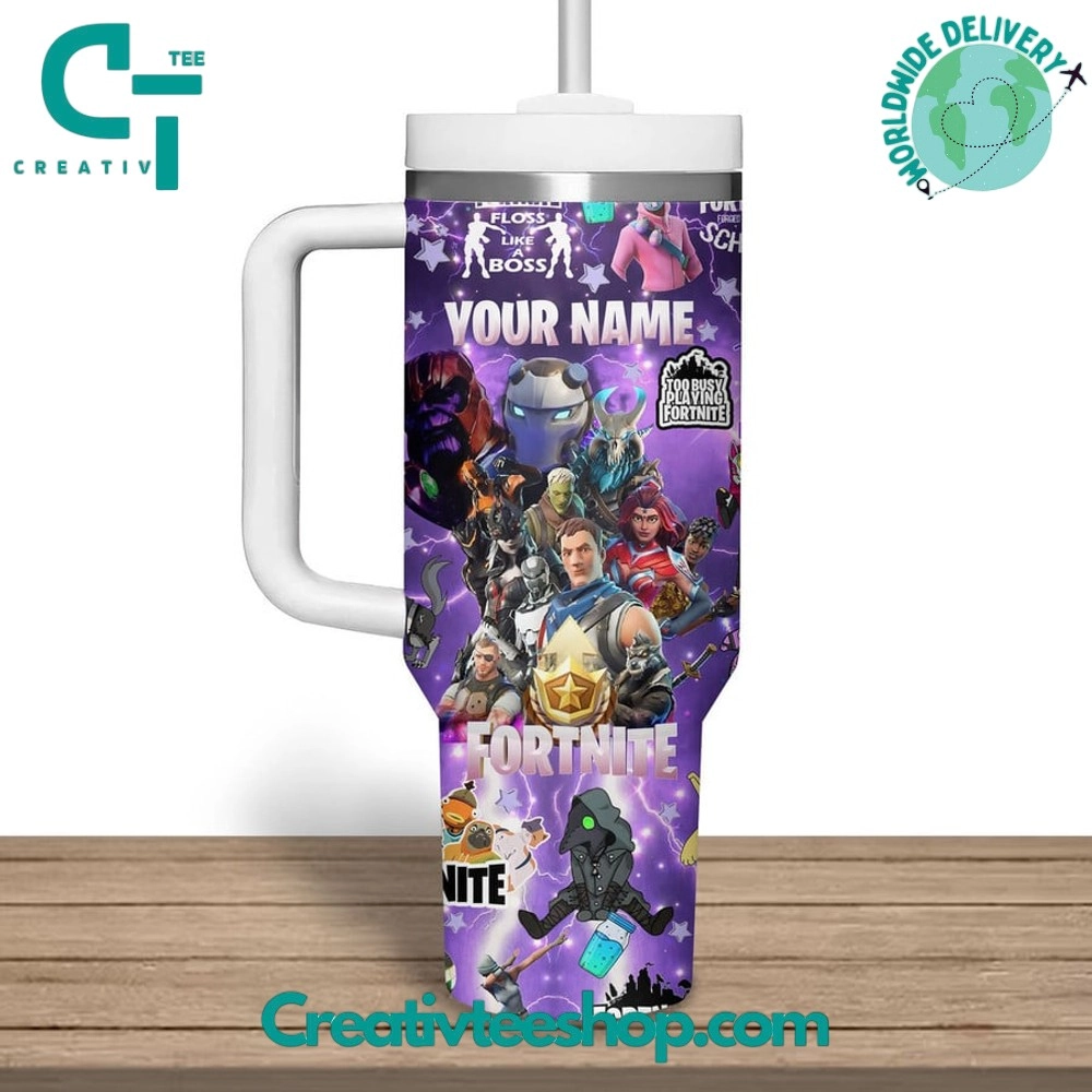 Fortnite Custom Name Gift for Her, Him on Birthday Xmas 30oz or 40oz Tumbler LN