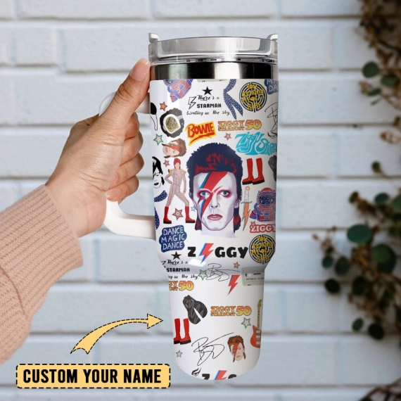 Ozzy Osbourne Music Custom  Quencher 30oz or 40oz Stainless Steel Tumbler With Handle,  Best gifts for Friend Family NVA