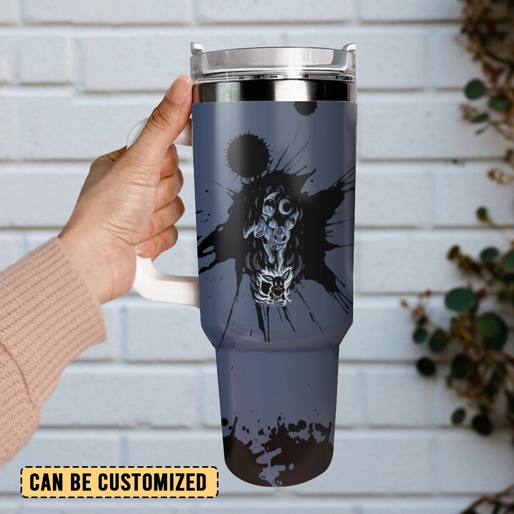 Eevee Pokemon Anime Custom Quencher 30oz Or 40oz Stainless Steel Tumbler With Handle HG