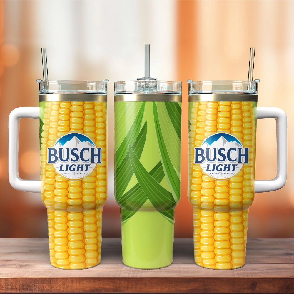 Busch Light Drink Custom Stanley Quencher 30oz or 40oz Stainless Steel Tumbler With Handle HG