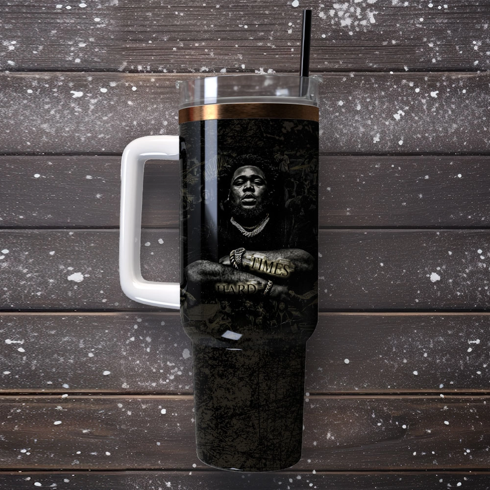 Rod Wave Singer Rapper Custom Quencher 30oz or 40oz Stainless Steel Tumbler With Handle, Best gifts for Friend Family NVA