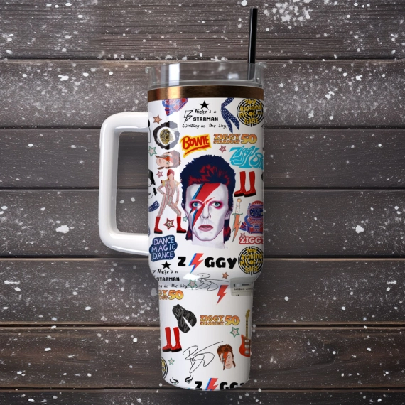 Ozzy Osbourne Music Custom  Quencher 30oz or 40oz Stainless Steel Tumbler With Handle,  Best gifts for Friend Family NVA