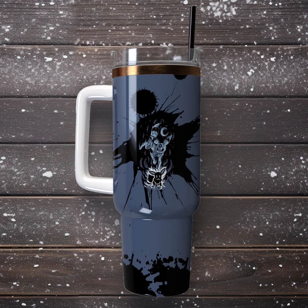Eevee Pokemon Anime Custom Quencher 30oz Or 40oz Stainless Steel Tumbler With Handle HG