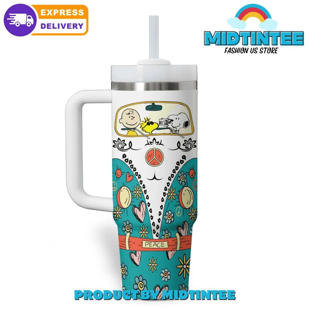Peanuts Peace Custom Name Gift for her,him, Birthday Xmas Halloween Gift 30oz or 40oz Tumbler LN