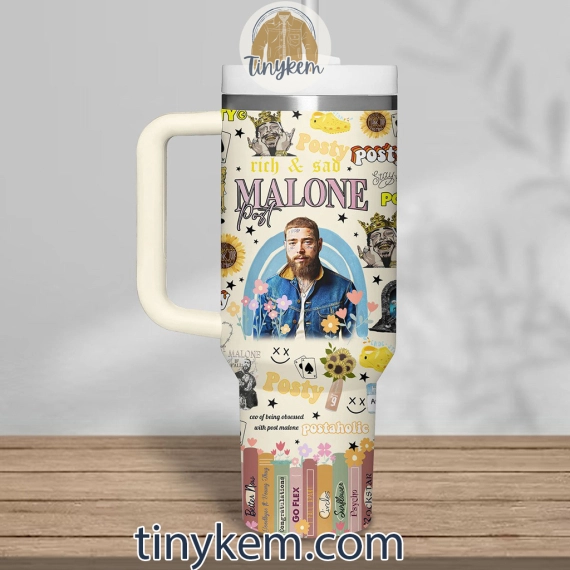 Post Malone 30oz or 40 Oz Tumbler HG With Retro Style