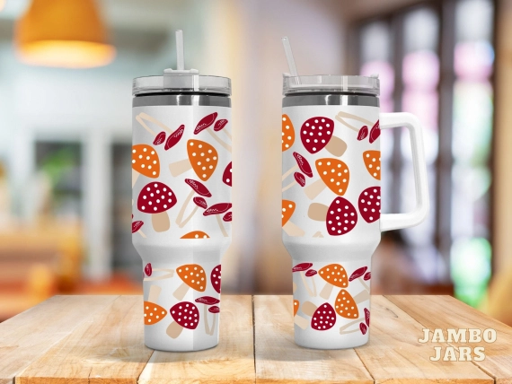 30oz or 40oz Quencher Tumbler Autumn Mushroom  LN Gift for hippie