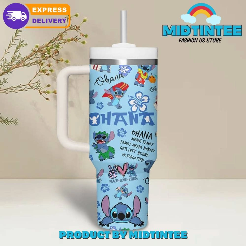 Stitch Summer Ohana Means Family Gift for her,him, Birthday Xmas Halloween Gift 30oz or 40oz Tumbler LN