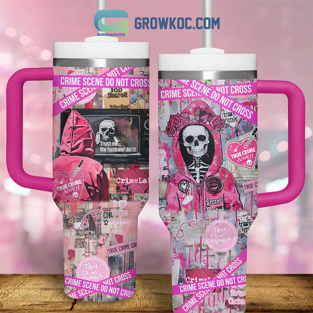 True Crime Member Do Not Cross The Crime Scene 30oz or 40oz Stainless Steel Tumbler With Handle HG