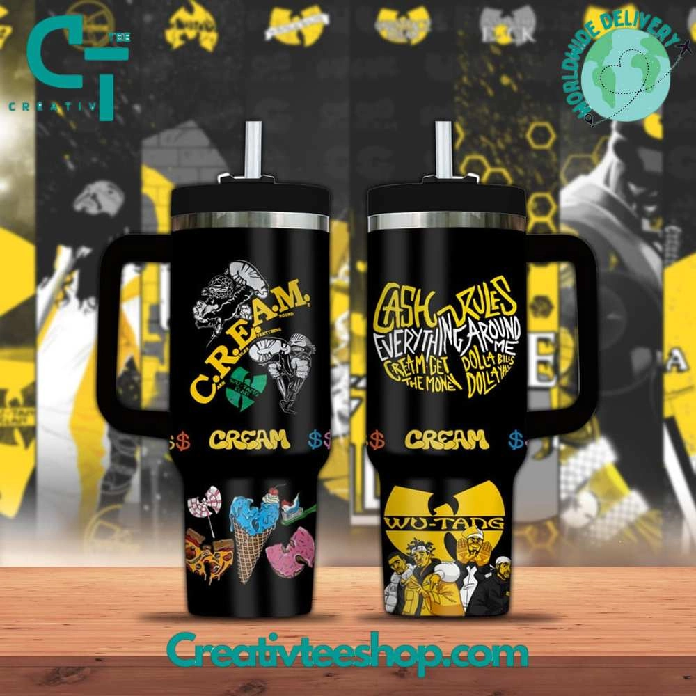 Wu Tang Clan Cream Gift for Her, Him on Birthday Xmas 30oz or 40oz Tumbler LN